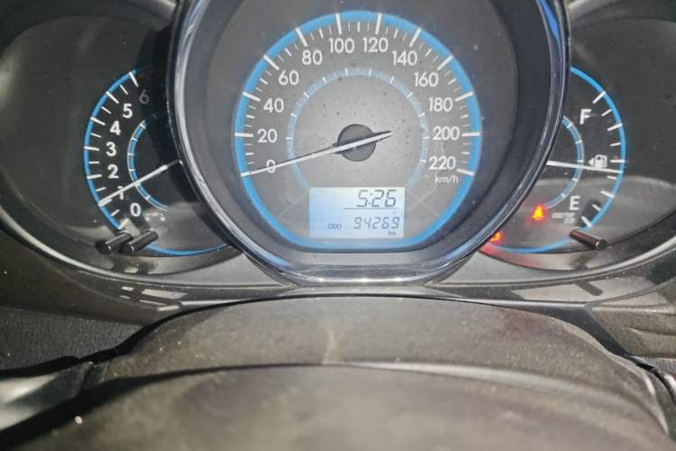 Used Toyota Vios 2014 1.3L Manual Value Edition Odometer Close Up