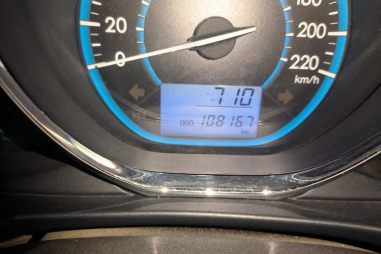 Used Toyota Vios 2016 1.5L Manual ZhiZhen Xingyao Edition Odometer Close Up