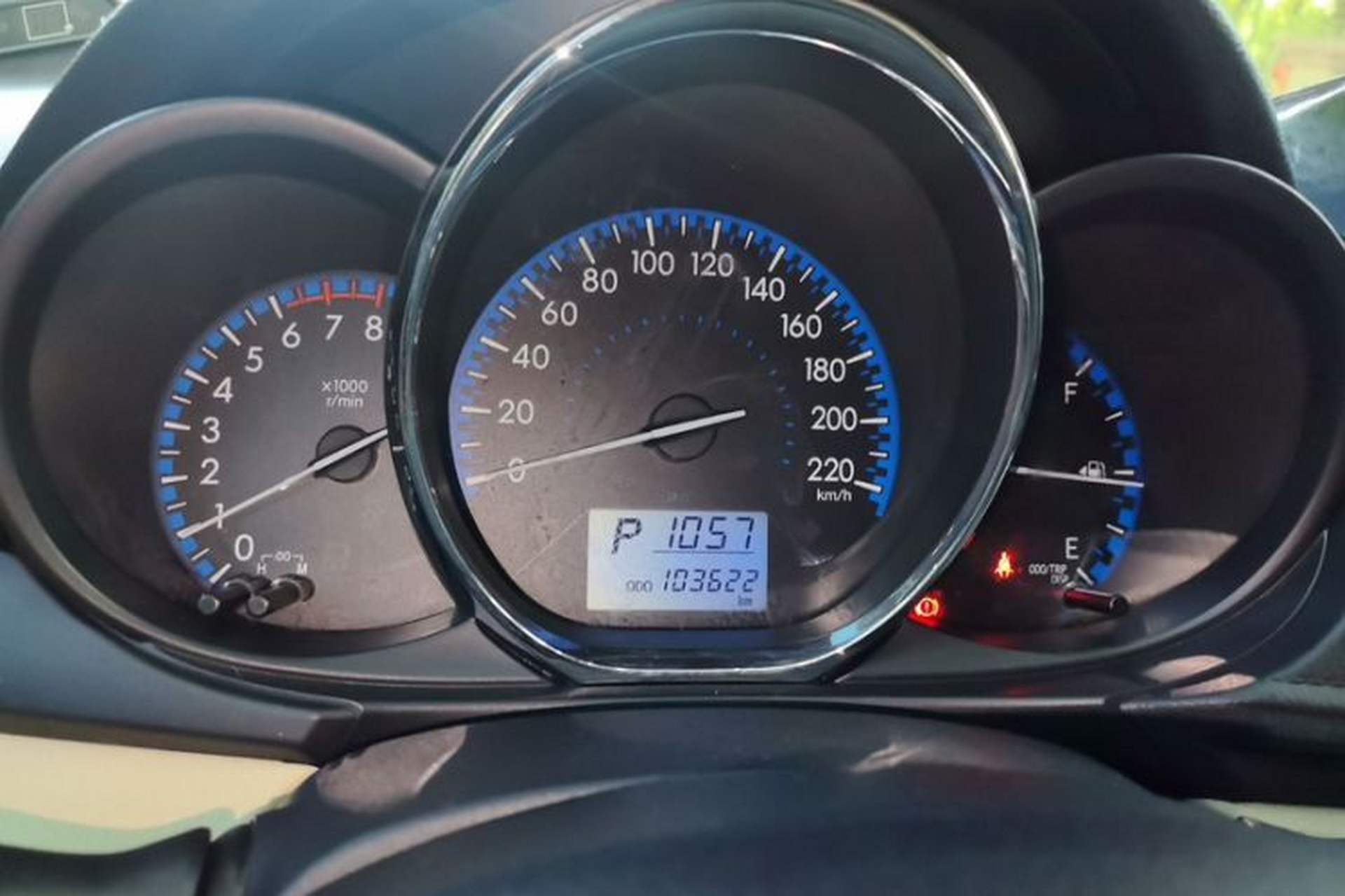 Used Toyota Vios 2017 1.5L CVT Innovation Edition Odometer Close Up