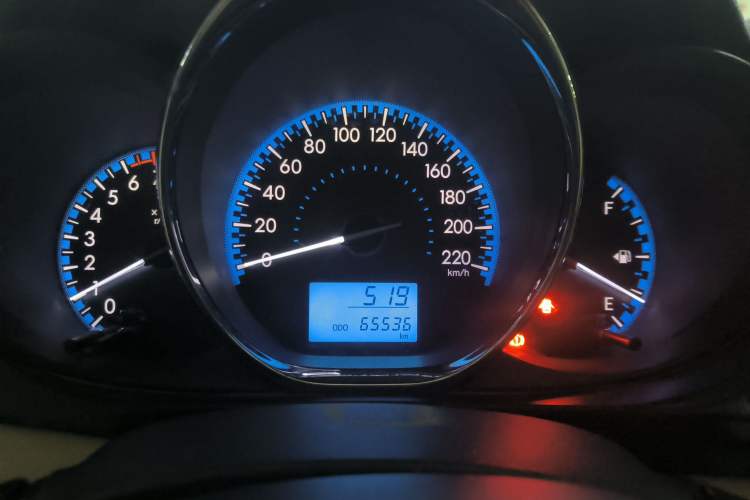 Used Toyota Vios 2017 1.3L Manual Front-Drive Version Odometer Close Up