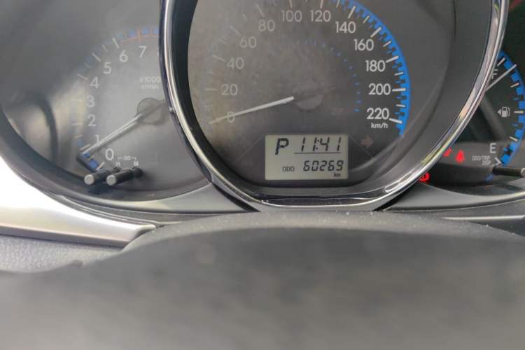 Used Toyota Vios 2017 1.5L CVT Smart Drive Edition Odometer Close Up
