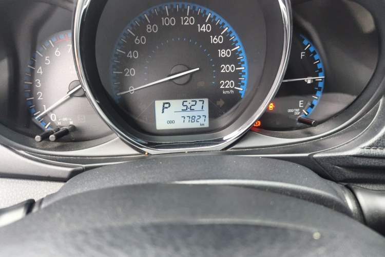 Used Toyota Vios 2017 1.5L CVT Innovation Edition Odometer Close Up