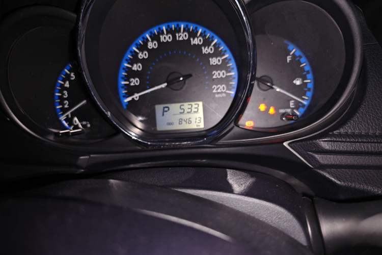 Used Toyota Vios 2017 1.5L CVT Innovation Edition Odometer Close Up