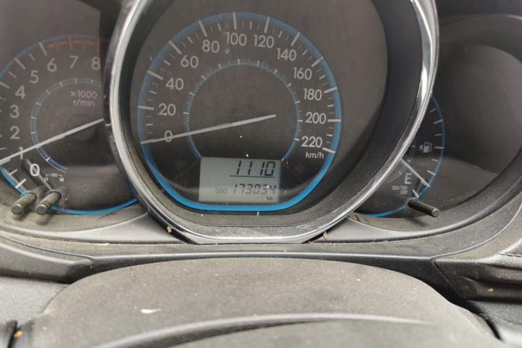 Used Toyota Vios 2017 1.3L Manual Front-Drive Version Odometer Close Up