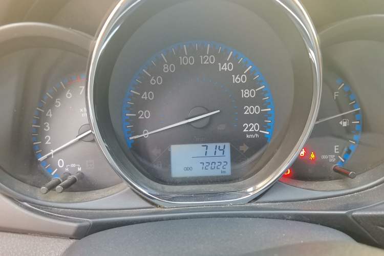 Used Toyota Vios 2017 1.5L Manual Trend Edition Odometer Close Up