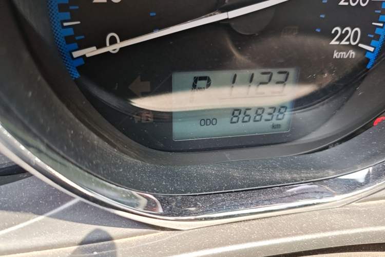 Used Toyota Vios 2017 1.5L CVT Innovation Edition Odometer Close Up