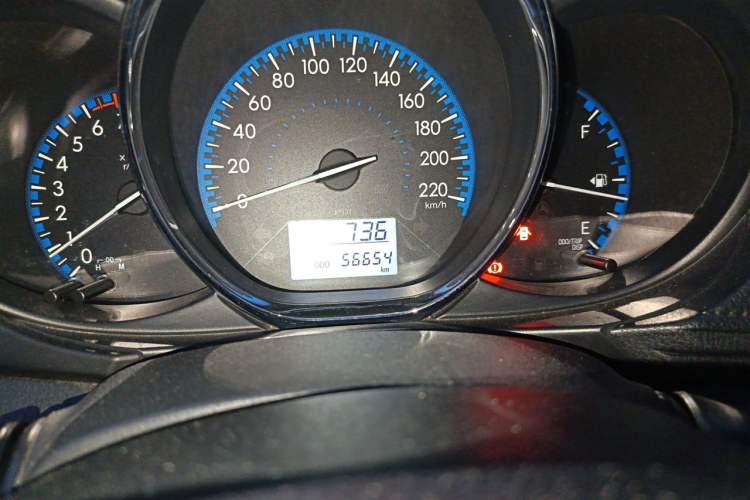 Used Toyota Vios 2017 1.5L CVT Innovation Edition Odometer Close Up
