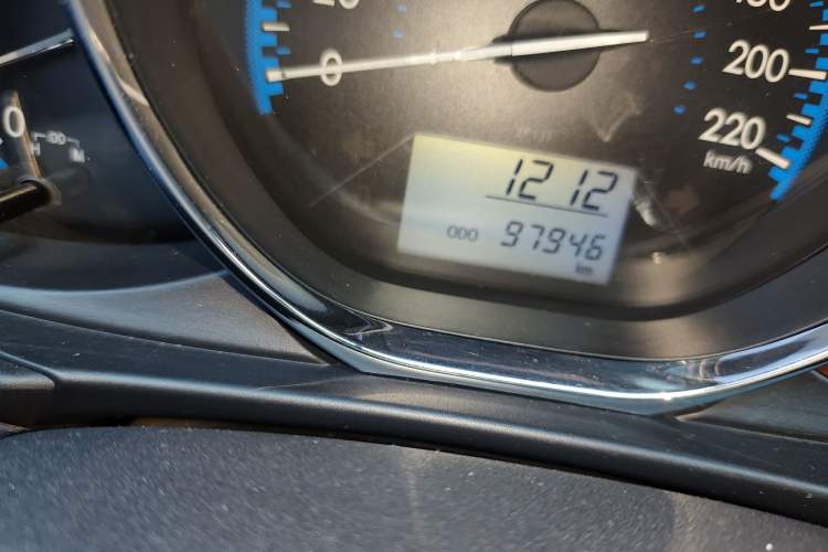 Used Toyota Vios 2017 1.5L Manual Trend Edition Odometer Close Up