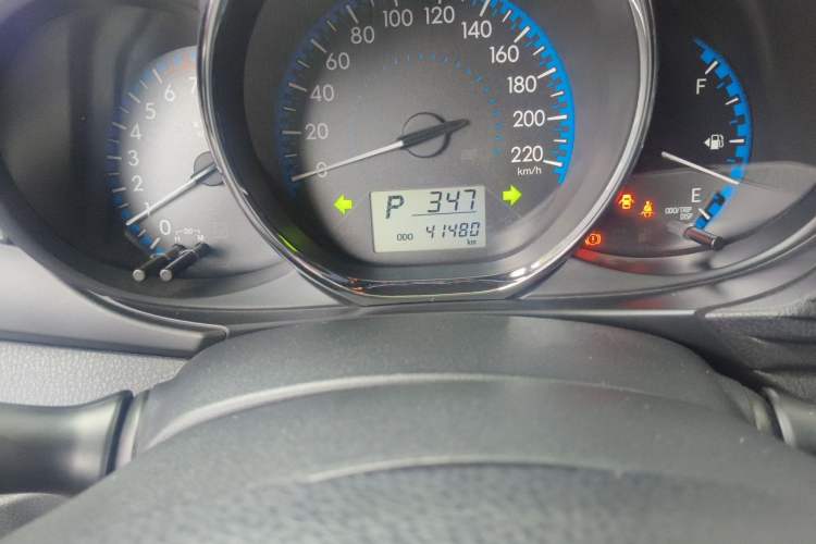 Used Toyota Vios 2017 1.5L CVT Innovation Edition Odometer Close Up