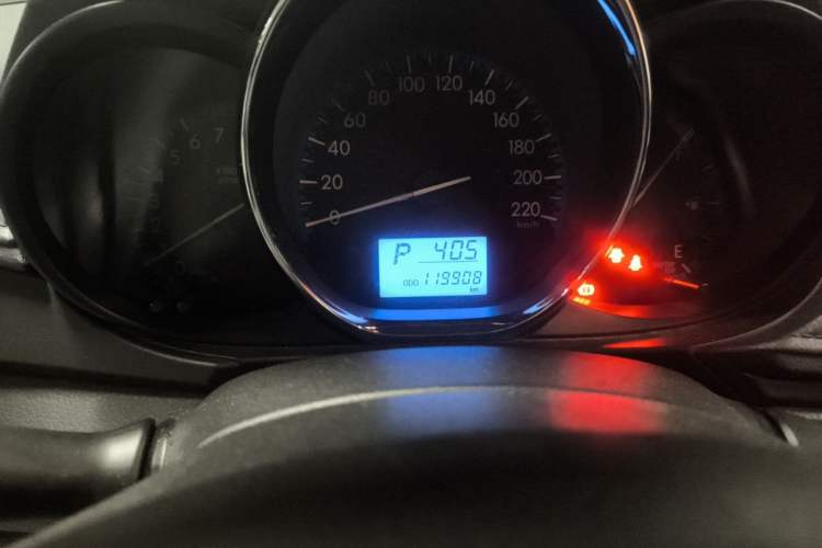 Used Toyota Vios 2017 1.5L Manual Trend Edition Odometer Close Up