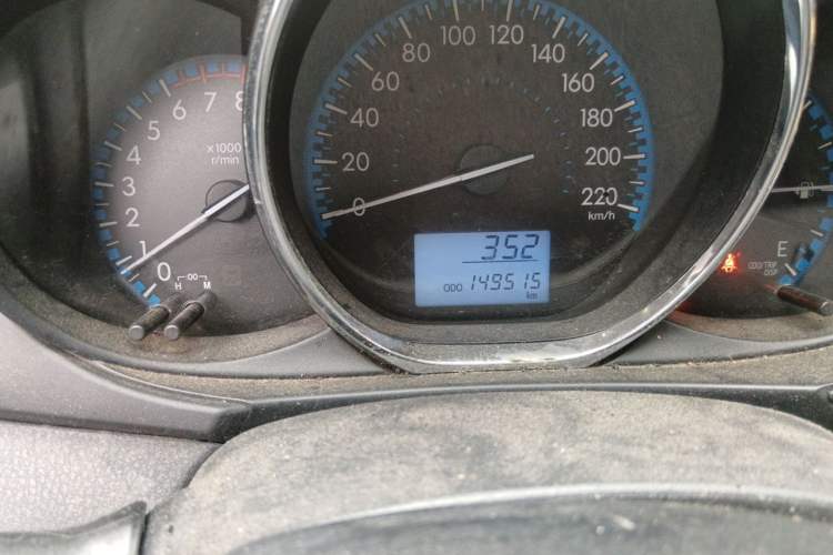 Used Toyota Vios 2017 1.3L Manual Front-Drive Version Odometer Close Up