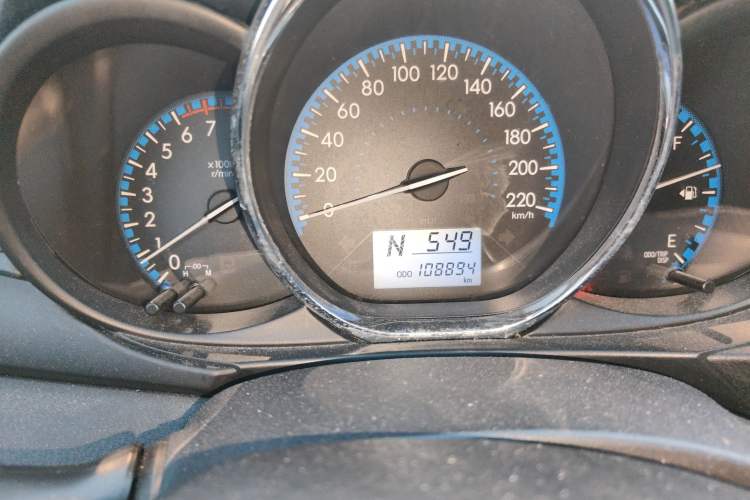 Used Toyota Vios 2017 1.5L CVT Innovation Edition Odometer Close Up