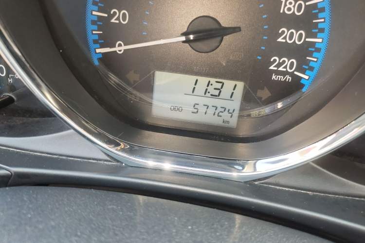 Used Toyota Vios 2017 1.5L Manual Trend Edition Odometer Close Up