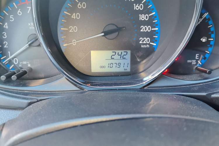 Used Toyota Vios 2017 1.3L Manual Front-Drive Version Odometer Close Up