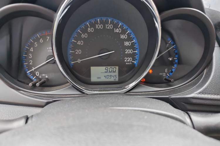 Used Toyota Vios 2017 1.3L Manual Front-Drive Version Odometer Close Up