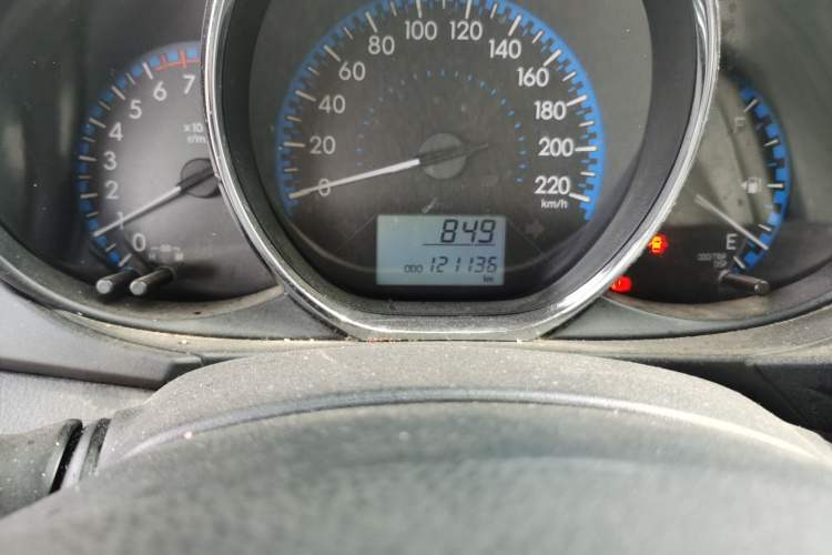 Used Toyota Vios 2017 1.3L Manual Front-Drive Version Odometer Close Up