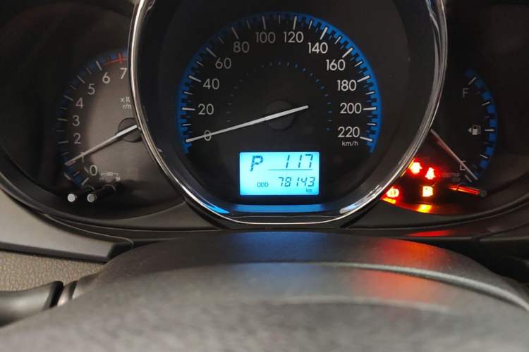 Used Toyota Vios 2017 1.5L CVT Innovation Edition Odometer Close Up