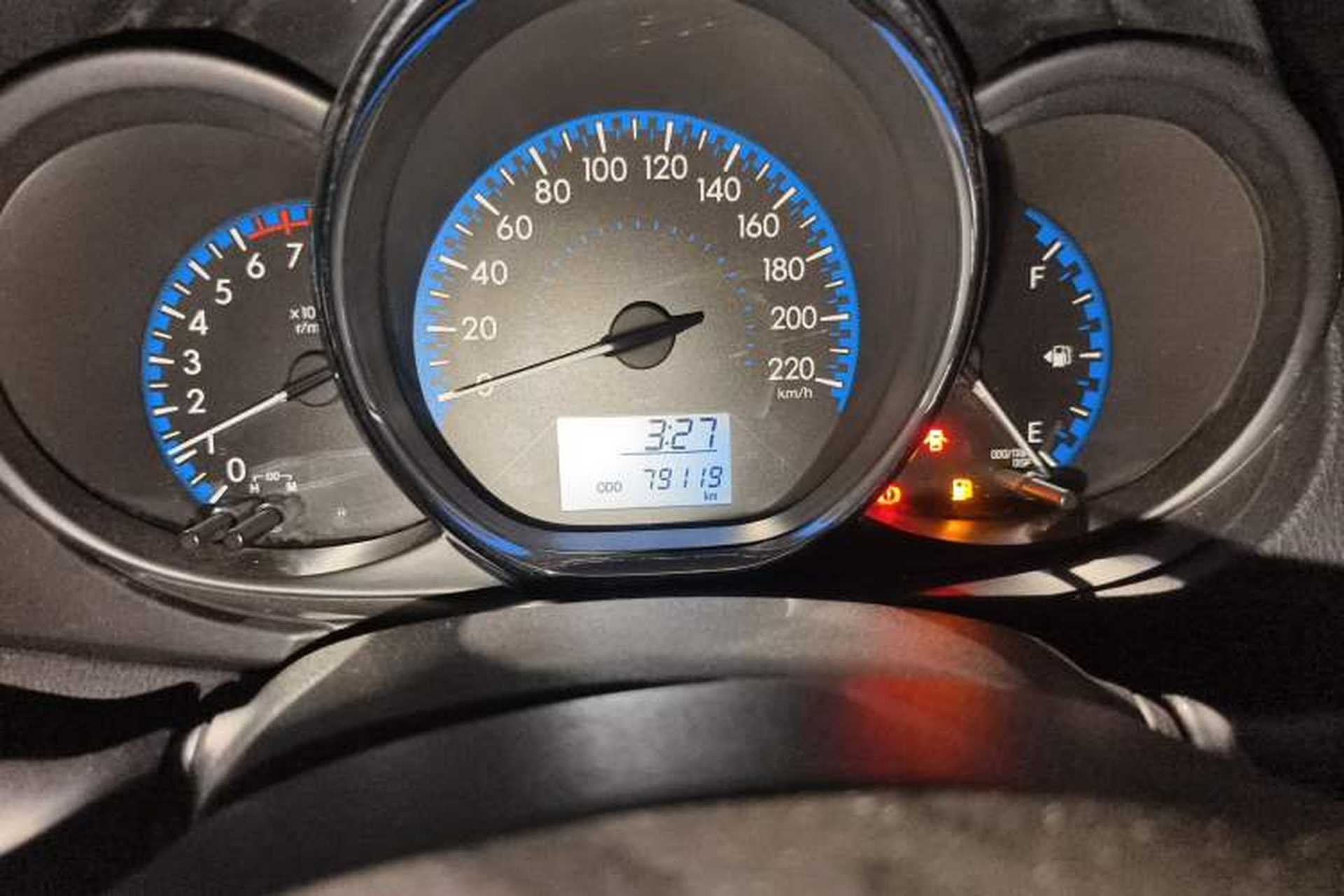 Used Toyota Vios 2017 1.5L Manual Trend Edition Odometer Close Up