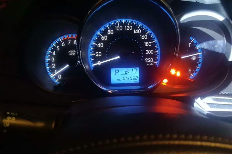 Used Toyota Vios 2017 1.5L CVT Innovation Edition Odometer Close Up