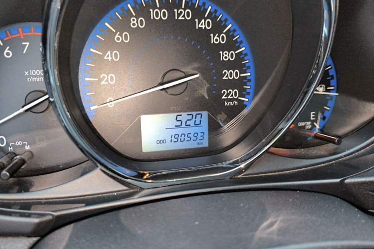 Used Toyota Vios 2017 1.5L Manual Trend Edition Odometer Close Up