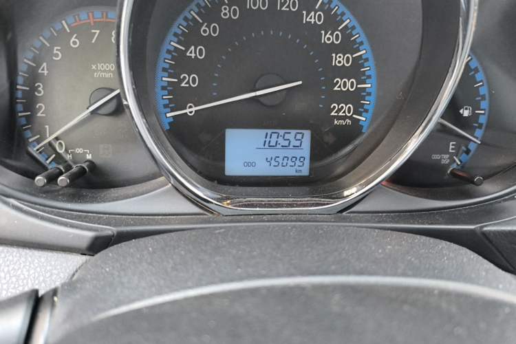 Used Toyota Vios 2017 1.5L Manual Trend Edition Odometer Close Up