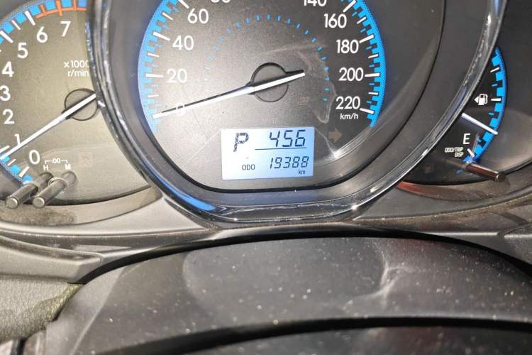 Used Toyota Vios 2017 1.5L CVT Innovation Edition Odometer Close Up