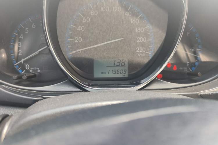 Used Toyota Vios 2017 1.5L Manual Trend Edition Odometer Close Up