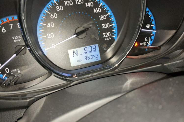 Used Toyota Vios 2019 1.5L CVT Innovation Edition Odometer Close Up