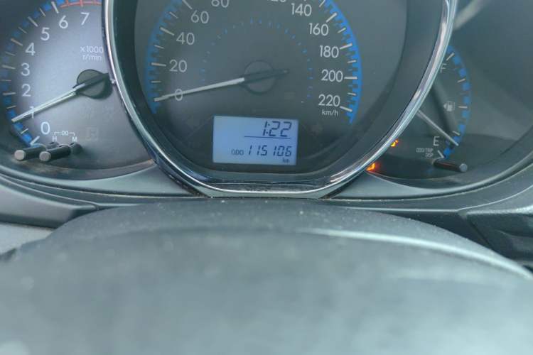 Used Toyota Vios 2019 1.5L Manual Trend Edition Odometer Close Up