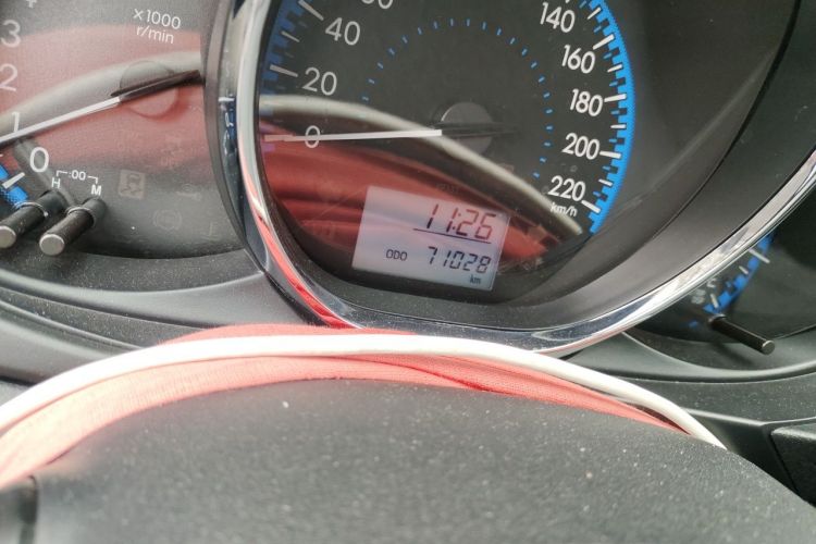Used Toyota Vios 2019 1.5L Manual Trend Edition Odometer Close Up