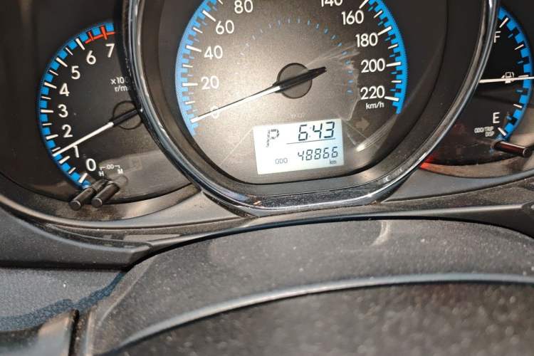 Used Toyota Vios 2019 1.5L CVT Innovation Edition Odometer Close Up
