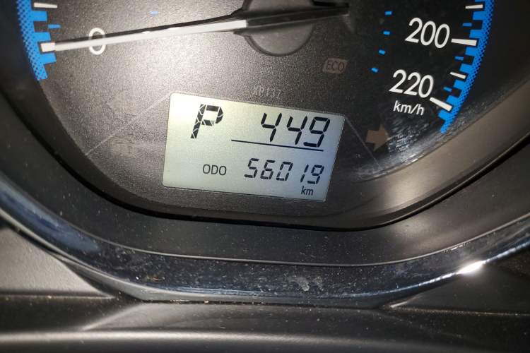 Used Toyota Vios 2019 1.5L CVT Innovation Edition Odometer Close Up