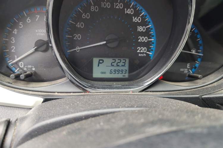 Used Toyota Vios 2019 1.5L CVT Comfort Edition Odometer Close Up