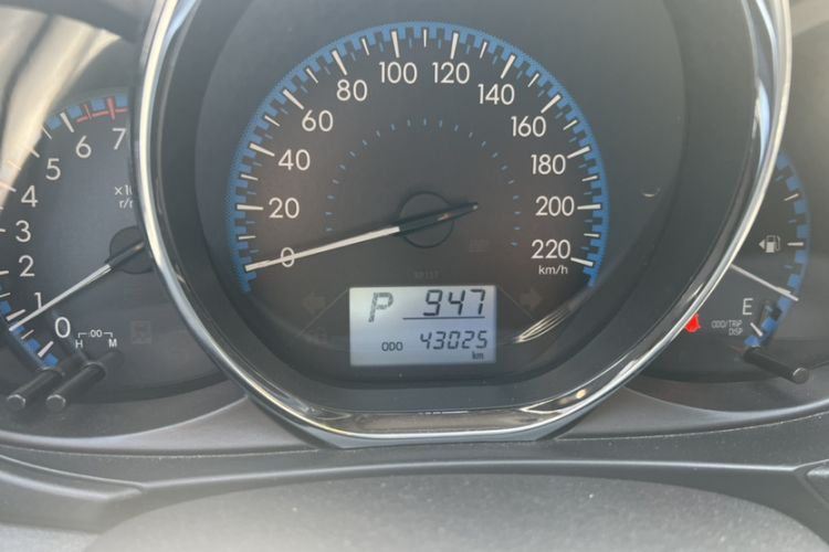 Used Toyota Vios 2019 1.5L CVT Innovation Edition Odometer Close Up