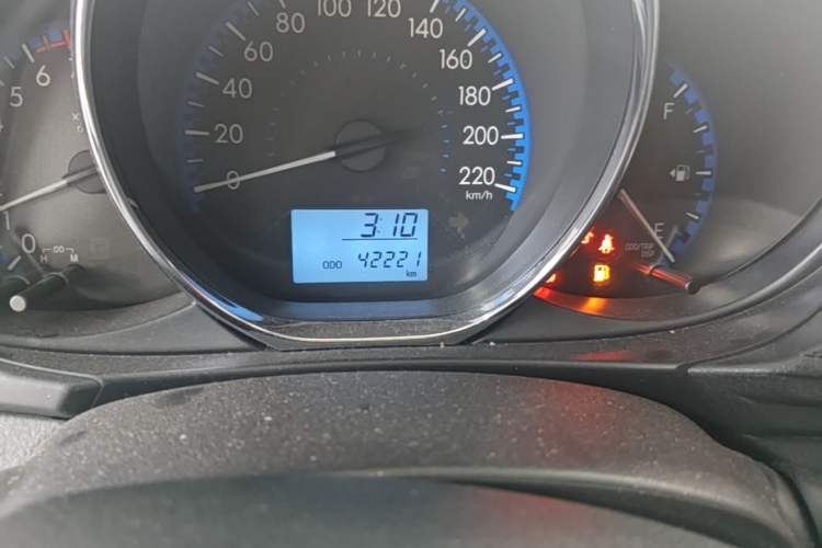 Used Toyota Vios 2019 1.5L Manual Trend Edition Odometer Close Up