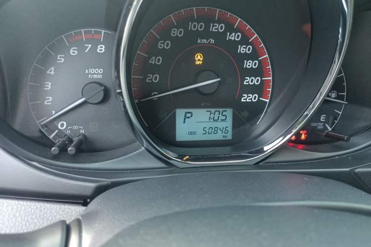 Used Toyota Vios 2021 1.5L CVT Smart Drive Edition Odometer Close Up