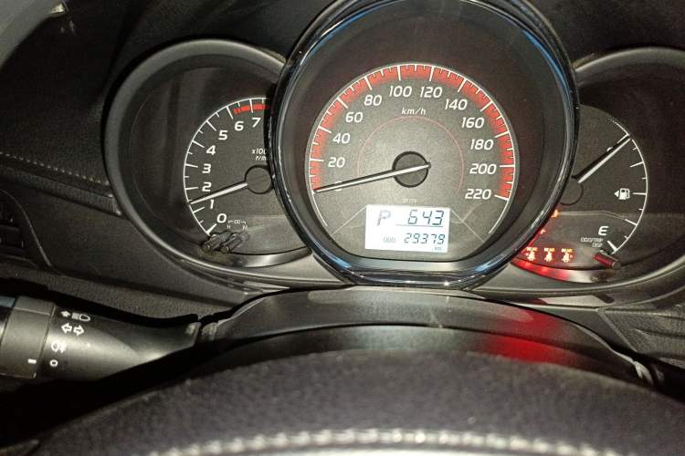 Used Toyota Vios 2021 1.5L CVT Innovation Edition Odometer Close Up
