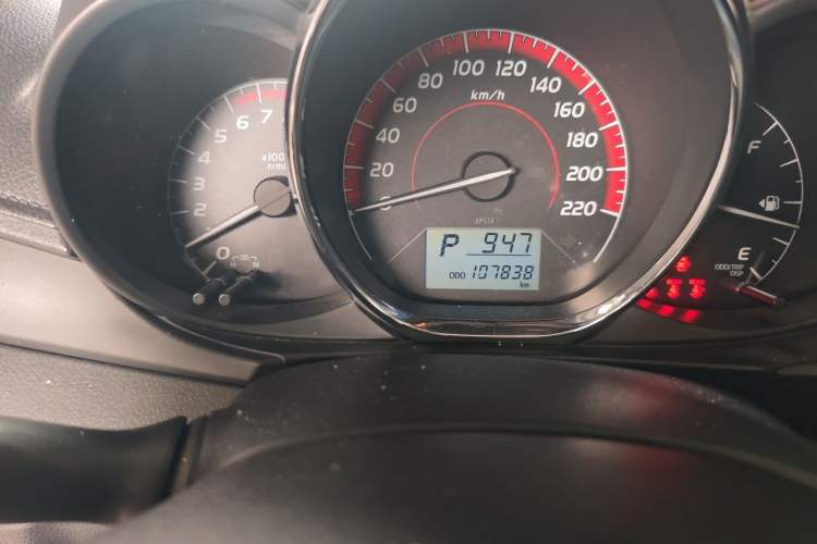 Used Toyota Vios 2021 1.5L CVT Innovation Edition Odometer Close Up