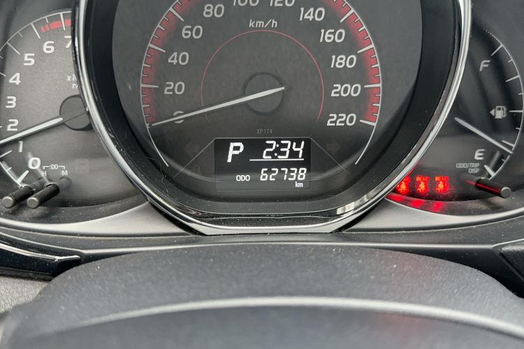 Used Toyota Vios 2021 1.5L CVT Comfort Edition Odometer Close Up