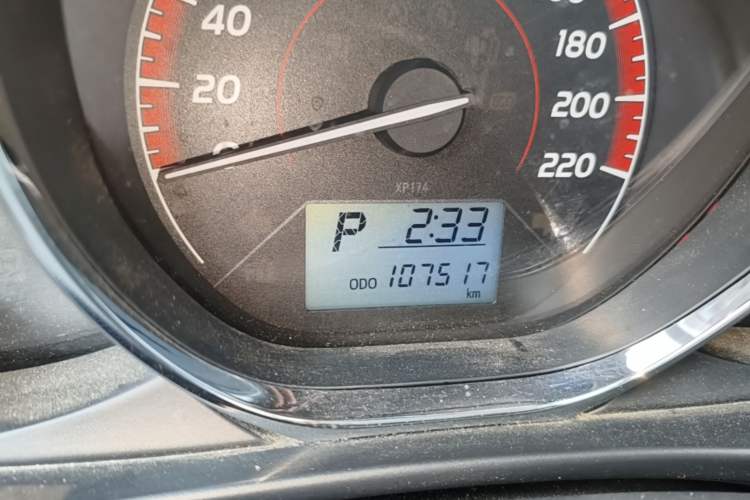 Used Toyota Vios 2021 1.5L CVT Innovation Edition Odometer Close Up