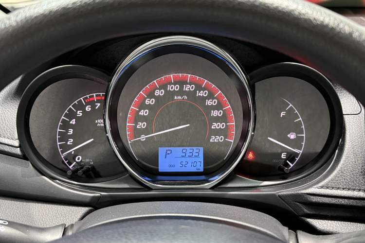 Used Toyota Vios 2021 1.5L CVT Innovation Edition Odometer Close Up
