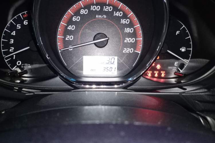 Used Toyota Vios 2021 1.5L Manual Trend Edition Odometer Close Up