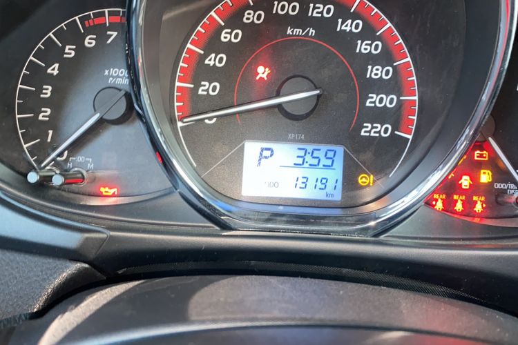 Used Toyota Vios 2021 1.5L CVT Innovation Edition Odometer Close Up