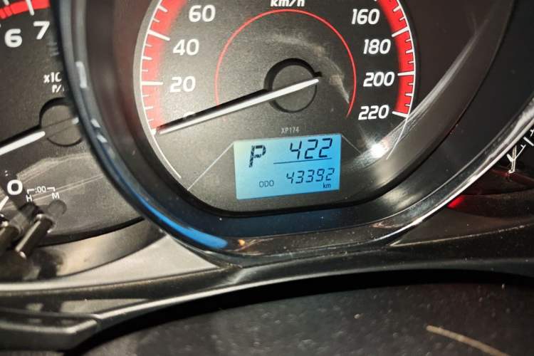 Used Toyota Vios 2021 1.5L CVT Innovation Edition Odometer Close Up