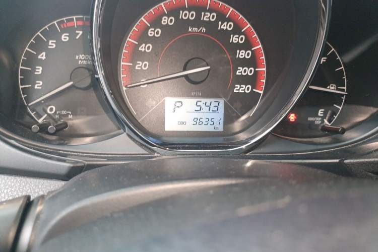 Used Toyota Vios 2021 1.5L CVT Innovation Edition Odometer Close Up