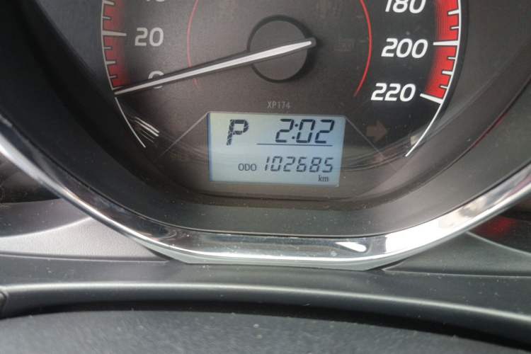 Used Toyota Vios 2021 1.5L CVT Innovation Edition Odometer Close Up