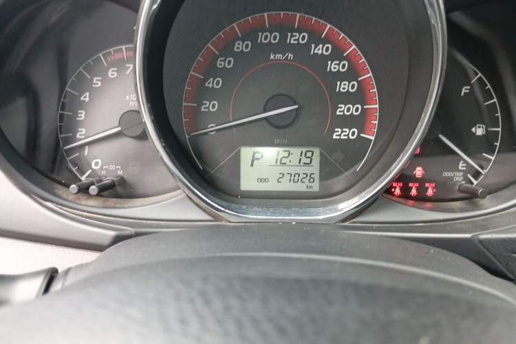 Used Toyota Vios 2021 1.5L CVT Innovation Edition Odometer Close Up
