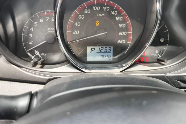 Used Toyota Vios 2021 1.5L CVT Innovation Edition Odometer Close Up