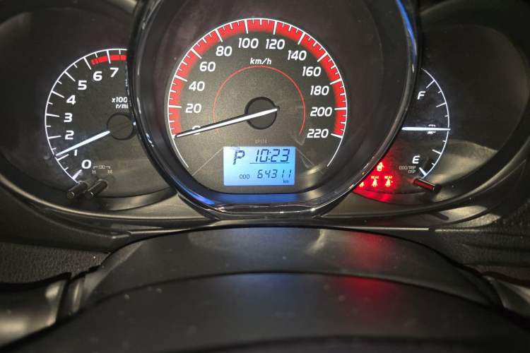 Used Toyota Vios 2021 1.5L CVT Innovation Edition Odometer Close Up