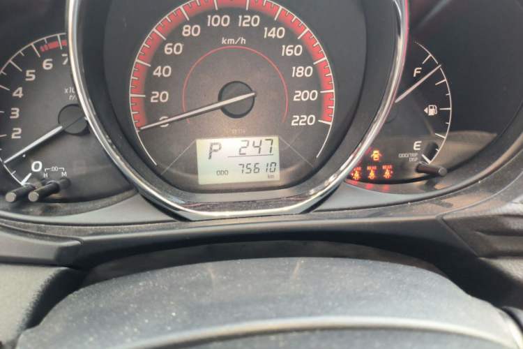 Used Toyota Vios 2021 1.5L CVT Innovation Edition Odometer Close Up